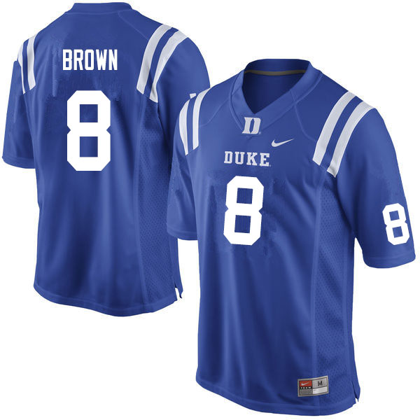 Duke Blue Devils #8 Brittain Brown College Football Jerseys Sale-Blue
